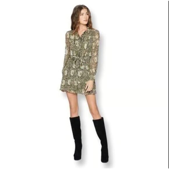 Morris & Co x PAIGE Victoria Dress Arts & Crafts Floral Print Boho Midi Size XL - Picture 1 of 7